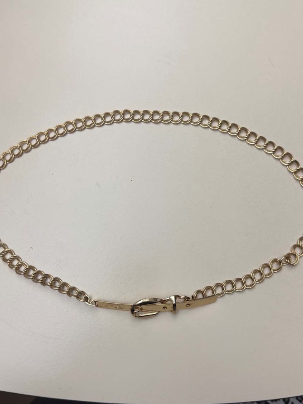 Minimalist Gold Skinny Curb Chain Belt | Adjustable 28β-30β